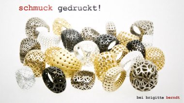 Brigitte Berndt Schmuck Ausstellung zu 3D gedrucktem Schmuck. 