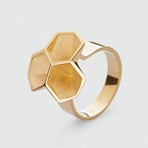 Radian Design Calyx ring gold.