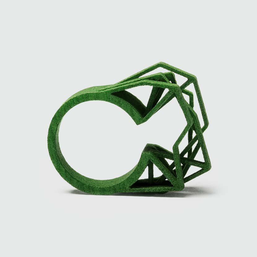 A big statement ring in green.