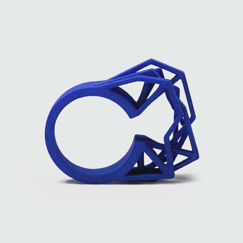 Our big statement ring in royal blue.