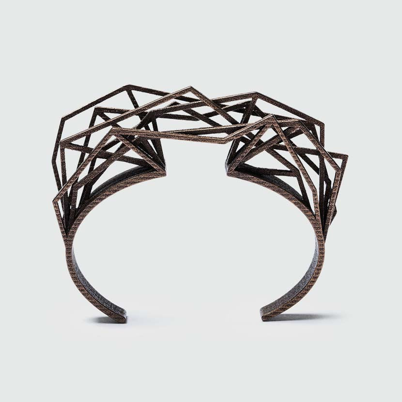 Polygon Cuff Bracelet - 3D Printed Jewelry – Archetype Z Studio Shop