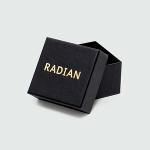 Beautiful box for the RADIAN rosegold pyramid ring.