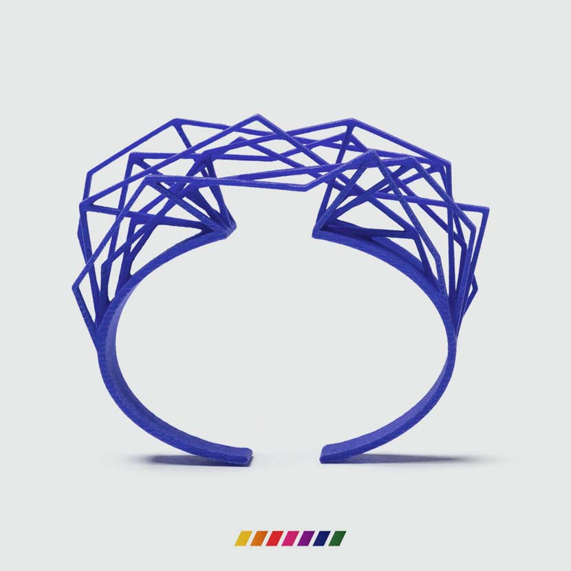 3D Printable Amoeba bracelet by Johanna Rydeman