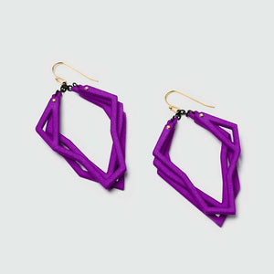 Purple lightweight statement earrings.