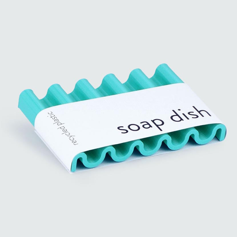 Recycled plastic soap dish made with Coudre Berlin.